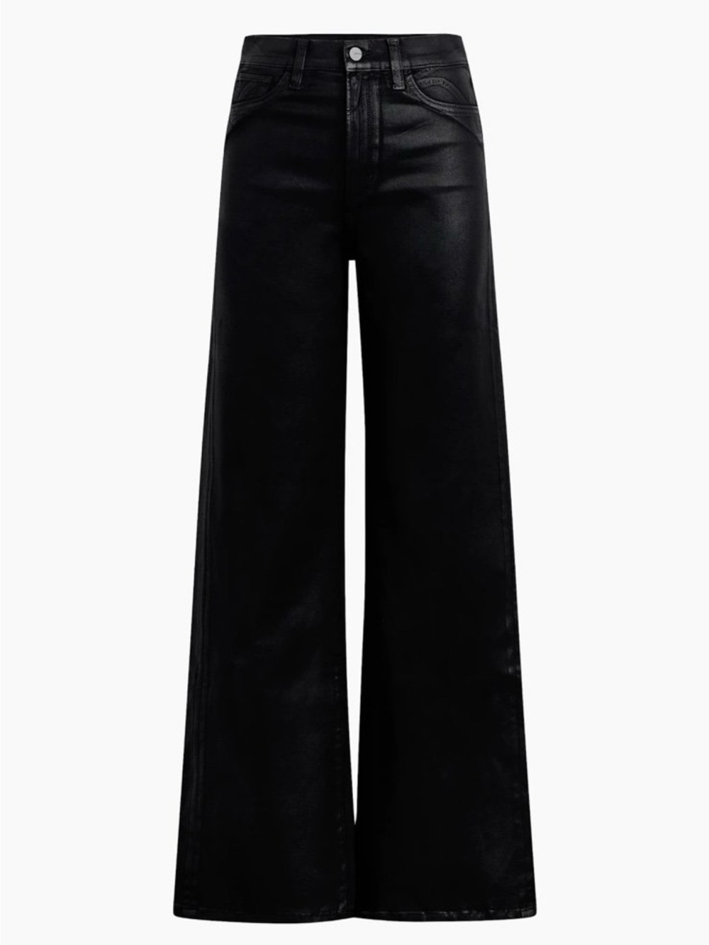 Joe’s Jeans Petite The Mia High-Rise Stretch Coated Wide-Leg Jeans